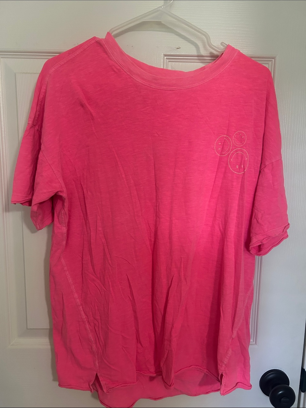 aerie Bright Pink Short Sleeve Crewneck Tee